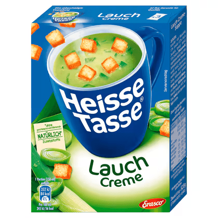 Heisse Tasse instant soup: LEEK -3 sachets- 1 box