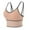 Rose Gold, variant on Odeerbi Sports Bras for Women 2025 Ruched Padded Workout Tops Medium Support Crop Tops White