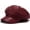 Wine Red, variant on Womens PU Leather Newsboy Cap 8 Panel Paperboy Newsie Cap Bakerboy Beret Cabbie Hat