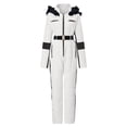 thumbnail image 5 of QATAINLAV Womens Winter Onesie Ski Suit Waterproof Windproof Zipper Hooded Ski Jacket Outdoor Warm Sport Snowsuit with Pockets White M, 5 of 9