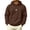 Brown, variant on Hoodie for Men Ofreoo Men's Crew Neck Long Sleeve Solid Color Hooded Sweatshirt Front Pockets