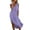 Purple, variant on Princess Dress Lightweight Sleeveless Maxi Shirt Dress - Women's Collared V-Neck Casual Coverup Dress with Pockets High Slits Dresses for Summer L