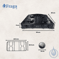 thumbnail image 2 of FRAGA Parrilla de Mesa Fraga P707, 4 Quemadores, Porcelanizada, Encendido Manual, Hecho en México., 2 of 4