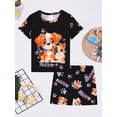 thumbnail image 3 of QEFJNO 3-12Y Kids Boys Pajamas Set 2 PCS Short Sleeve Top and Shorts Pants for Toddler Boys Dog Pjs Summer, 3 of 11