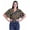 Black2, variant on Wrap Tops For Women Printed Elastic Waist Boxy Sleeve Casual Wrap Blouse