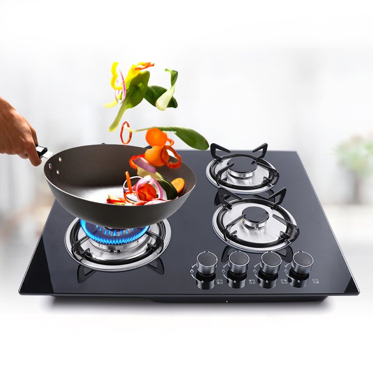 China Tempered glass countertop double burner gas stove for commercial  kitchen Manufacturer and Supplier