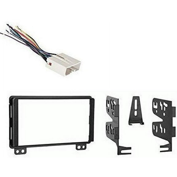 American Terminal AT-5026 AT-5520 Compatible with Ford Mustang 2004 Double DIN Aftermarket Stereo Harness Radio Install Dash Kit