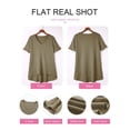 thumbnail image 5 of Asyoly Womens Tops Summer Plus Size V Neck Shirts Short Sleeve Waffle Knit Shirts Cotton T Shirts Solid Color Loose Tee Blouse, 5 of 6
