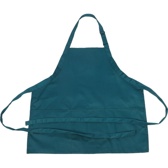 CTIRCHIU Dark Green Dishwashing Apron for Men, Polyester Cotton Blend with Neck Strap, 1 Set