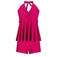 thumbnail image 5 of Fnooota Womens Tankini Swimsuits Two Piece 2025, Beach Summer V-Neck Bathing Suits Hot Pink Size L, 5 of 6