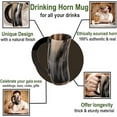 thumbnail image 3 of Lord of Battles Viking Drinking Horn Medieval Tankard Genuine Ox Horn Stein Mug 250 ml Capacity, 3 of 5