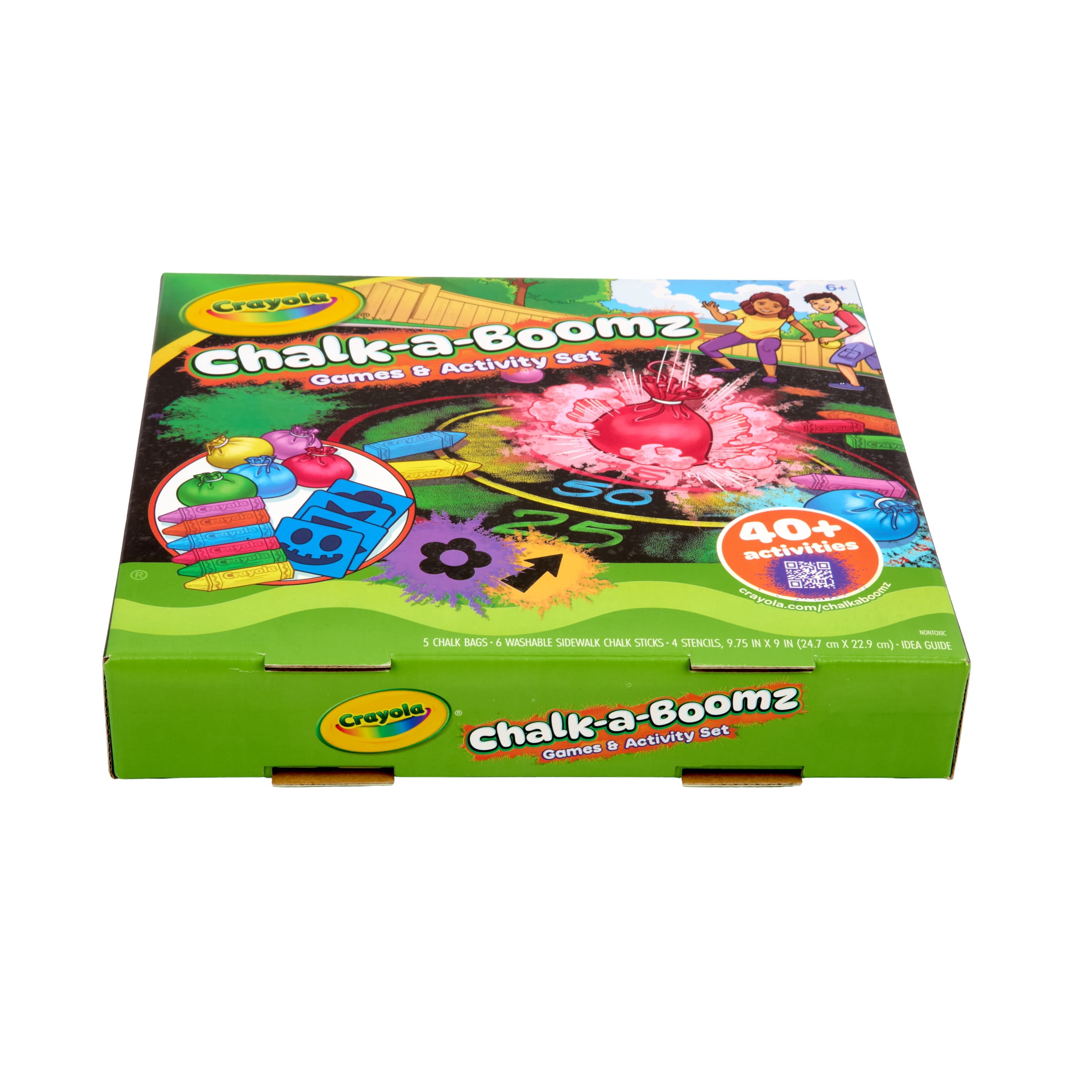 Crayola Chalk-a-Boomz Outdoor Chalk Toss Game, Outside Toys for Kids, Sidewalk Chalk Toy, Family & Party Fun, Summer Activity, Back to School Gift, Ages 6+