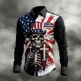 thumbnail image 2 of MuXiKeJi Clothes Us 250Th Anniversary Art Print Hawaiian Shirt Patriotic American Flag Shirts, 2 of 3