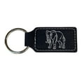 thumbnail image 3 of Keychain - Rectangle - Elephant - Leather, 3 of 4