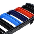 thumbnail image 6 of Astra Depot Gloss Black M-Color Front Kidney Grill Grille Dual Slats for BMW E90 E91 Sedan 4DR 323i 325i 328i Pre-LCI 2005-2008, 6 of 7