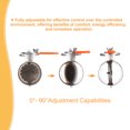 thumbnail image 3 of Uxcell 5" HVAC Duct Manual Volume Damper, Stainless Steel Adjustment Flame Retardant Airflow Backdraft Damper Control, 3 of 5