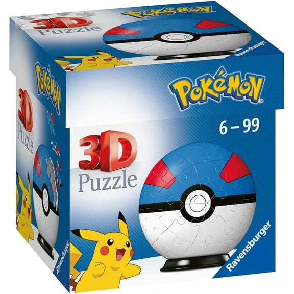 Ravensburger Pokemon Great Ball - 3D Jigsaw Puzzle Ball for Kids Age 6 Years Up - 54 Pieces - Pokeball