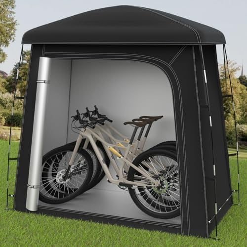 Outdoor Storage Shed Tent, Oversized Bike Storage Tent for 2-3 Bikes, 200X100X190CM Portable Foldable Garage/Garden Storage Tent, Waterproof Anti-uv Outdoor Bicycle Cover$$Sport & Recreation Other