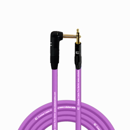 Coluber Cable - Right Angle 1/4" TS to 3.5 TRS Male - Pro Audio Connector