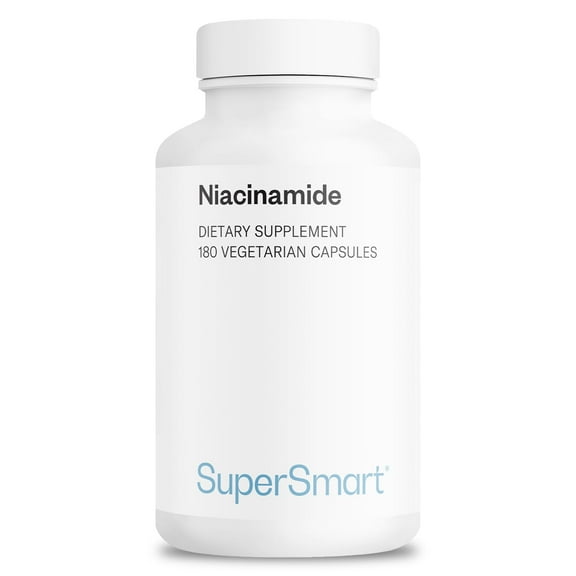 SuperSmart - Niacinamide (Nicotinamide) 2000 mg per Day - Vitamin B3 Supplement | Non-GMO & Gluten Free - 180 Vegetarian Capsules