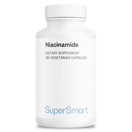 SuperSmart - Niacinamide (Nicotinamide) 2000 mg per Day - Vitamin B3 Supplement | Non-GMO & Gluten Free - 180 Vegetarian Capsules