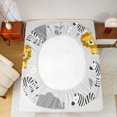 thumbnail image 5 of Manfei Cute Lions Elephant Twin Sheet Sets,Zoo Animal Zebra Twin Fitted Sheet,Kawaii Daisy Flower Flat Sheet For Kids,Ultra Soft Home Decor,3 Pieces, 5 of 7