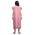 thumbnail image 4 of Moomaya Chemise de Nuit à Manches Courtes pour Femmes en Coton Uni, 4 of 6