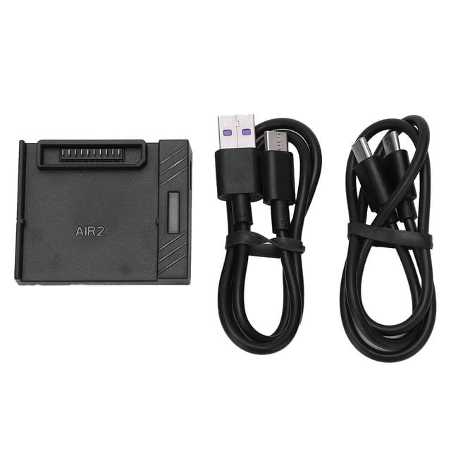 Cargador de batería para drones con cable USB, carcasa de plástico, kits de cargador de batería para drones negros para DJI AIR