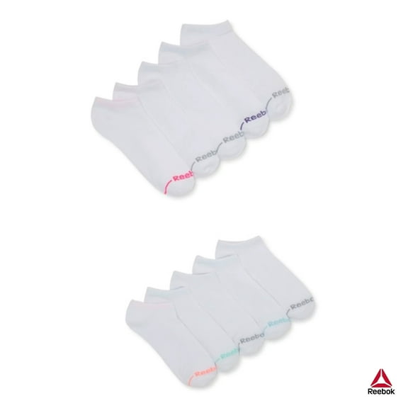 Reebok Women's Performance Lightweight No Show Socks, 10 Pack