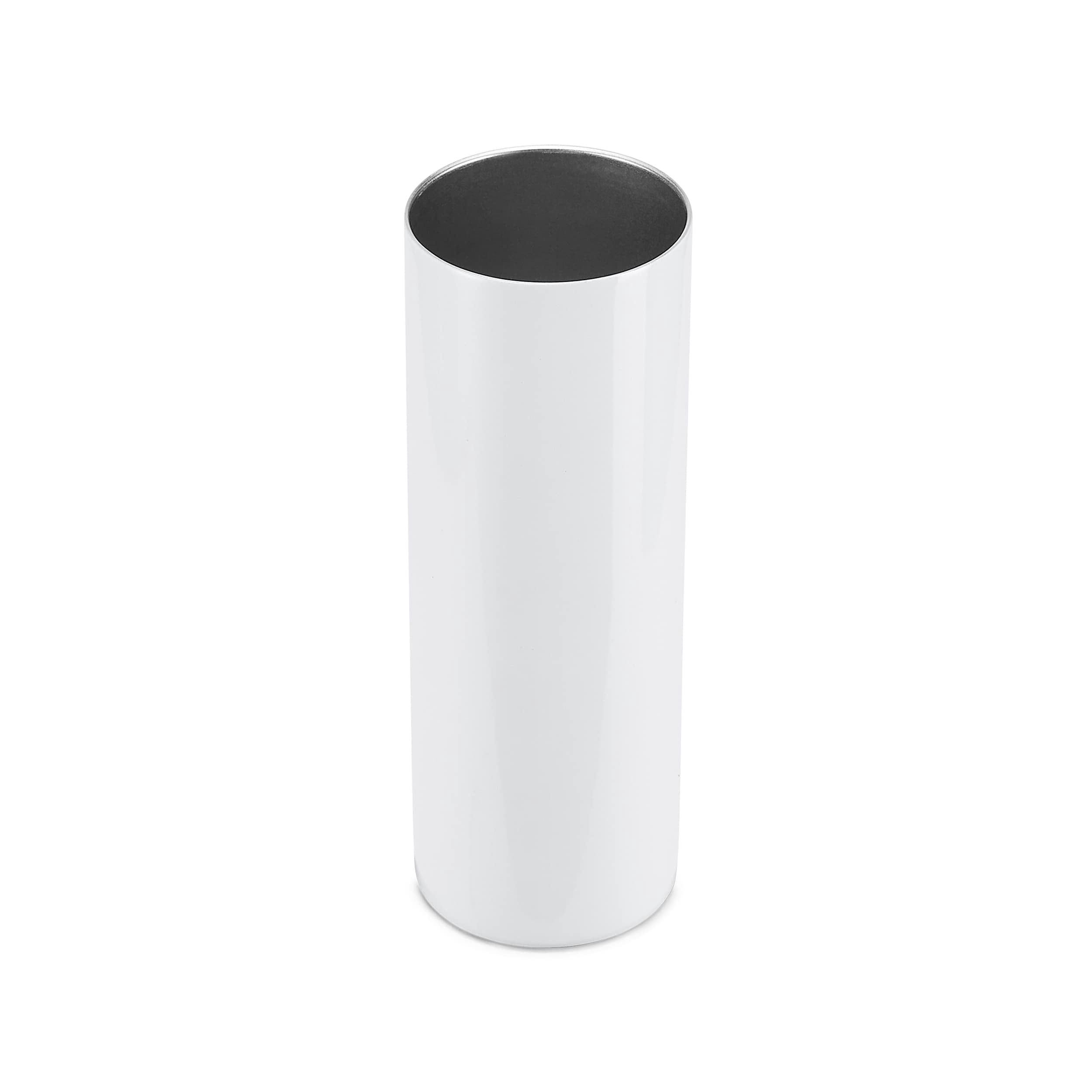 Makerflo 30 oz Skinny Tumbler Stainless Steel Silver 25 Pack Ideal for DIY Crafts -Epoxy