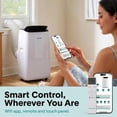 thumbnail image 5 of SereneLife 14000 BTU Inverter Portable Air Conditioner with Wi-Fi – Dual Hose AC Unit with Dehumidifier, Fan Modes, Window Kit & Smart Control (White), 5 of 8