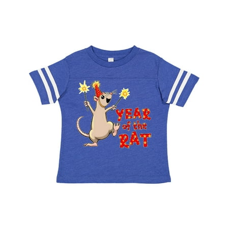 

Inktastic Year of the Rat with Sparklers in Red Party Hat Gift Toddler Boy or Toddler Girl T-Shirt