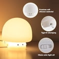 thumbnail image 3 of KOMI Mushroom Night Light, LED Cute Lamp, Silicone Squishy Lamp Rechargeable Nursery Nightlight with 3 Level Dimmable Bedside Touch Lamp for Bedroom Kids Room Decor, 3 of 7