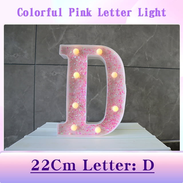 LED Alphabet Light Up Letters | 8.66" Tall | Battery Operated | Wall Mountable | Colorful Decorative Lighting | Home, Party, Event Decor | Portable Plastic Letters | Retro Style | ABS+