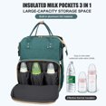 thumbnail image 4 of Mochila multifuncional de tela Oxford aislada para mamá, grande, impermeable, para pañales, ropa de Abanopi Bolsa de momia, 4 of 7