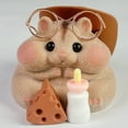 thumbnail image 3 of Juguete de hámster Squishy hecho a mano con silicona realista Taba, café, 3 of 7