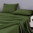 thumbnail image 6 of Chezmoi Collection Solid Loden Green 100% Washed Cotton Bed Sheet Set California King Size, 4-Piece Luxury Soft Breathable 16-Inches Deep Pocket Sheets and Pillowcases Set, 6 of 9