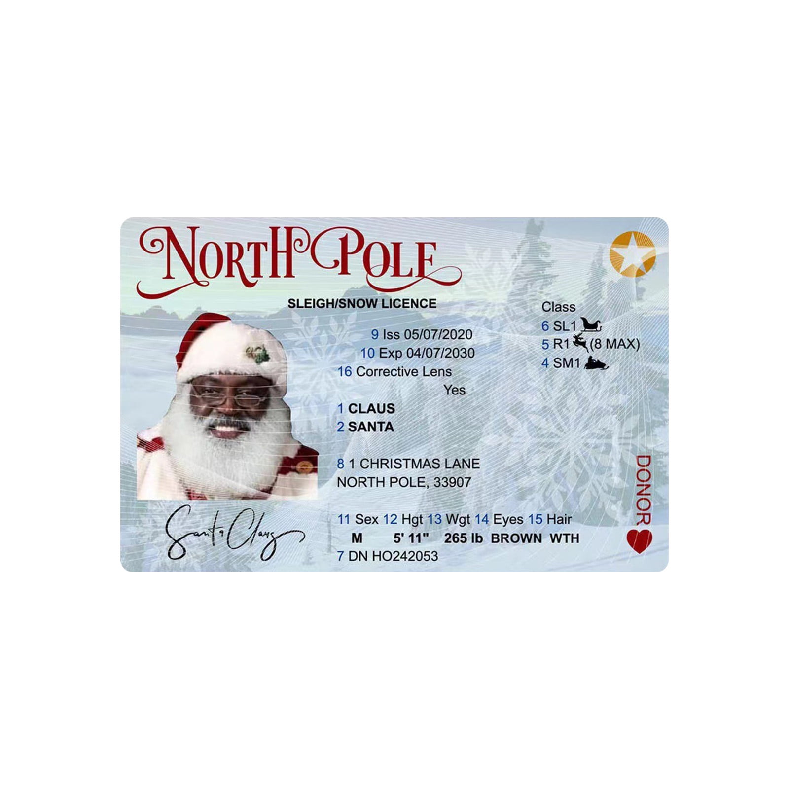 Christmas Id Card
