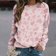 thumbnail image 2 of Womens Valentines Long Sleeve Shirts Casual Oversized Round Neck Printed Pullover Lightweight Tops Fall Clothes, 2 of 4