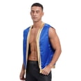 thumbnail image 3 of iixpin Men's Arabian Prince Lamp Cosplay Halloween Costume Vest Open Front Waistcoat Fancy Dress Royal Blue L, 3 of 7