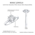 thumbnail image 5 of Rosec Jewels Lab Created Diamond Flower Engagement Ring for Women (EF-VS Quality Certified), 925 Sterling Silver, US 4.00, 5 of 8