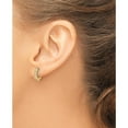 thumbnail image 3 of 10K Yellow Gold Polished Cz Hinged Hoop Earrings - Jbsp, 3 of 5