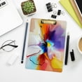 thumbnail image 6 of FMSHPON Abstract Blue Violet Flower Clipboard Hardboard Wood Nursing Clip Board and Pull for Standard A4 Letter 13x9 inches, 6 of 7