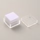 thumbnail image 2 of Square Transparent Plastic Loose Diamond Box Gemstone Small Jewelry Storage Case with Sponge Inside White 2.9x2.9x2.25cm Inner Diameter: 2.5x2.5cm, 2 of 2