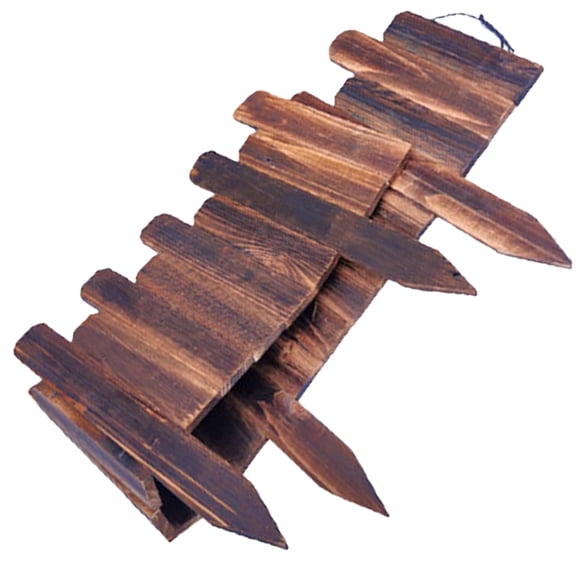 FONDOTIN Garden Fencing 1Set Of Coffee Colored Bendable Wooden Fences For Creating Aesthetic Lawn Borders And Edges