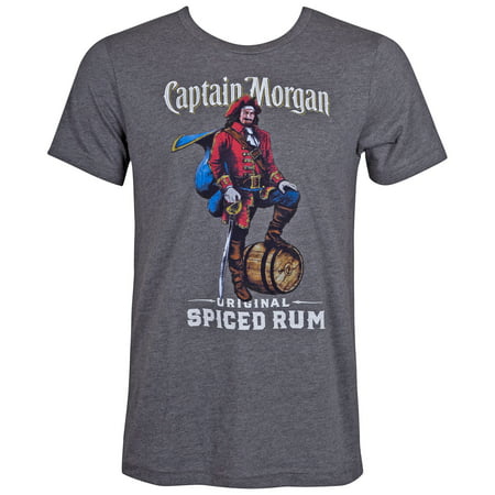 Captain Morgan Spiced Rum Grey Tee Shirt (Best Captain Morgan Rum)