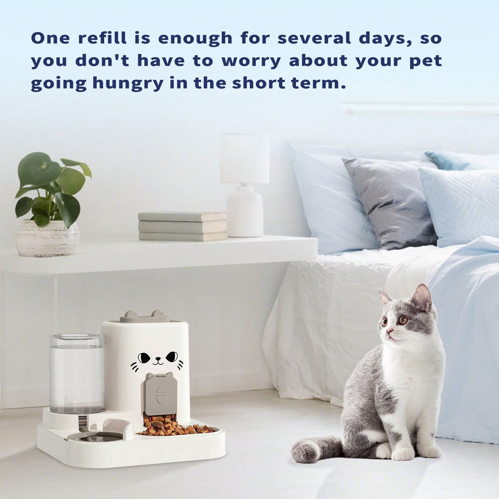 Automatic Cat Water Dispenser – 2-In-1 Large Capacity Drinking Fountain For All Cats, Available In Pink, Gray, Orange & Green
