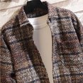 thumbnail image 4 of UVEASISHA Flannel Shirts Men Big and Tall Long Sleeve Plaid Shirt Jackets Button Down Casual Shacket Jacket Fall Winter Clothes Coffee 4XL, 4 of 6