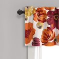thumbnail image 2 of Lush Decor Fenêtre Rideau Valance Leah Floral Isolé Oeillet, 18" L, Rouge et Orange, 2 of 5