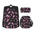 thumbnail image 1 of Easygdp Breast Cancer Awareness (2) Mochila para Niños y Niñas con Set de Caja de Almuerzo y Estuche para Lápices 3 en 1, Mochila Escolar Estampada para Adolescentes, 1 of 7
